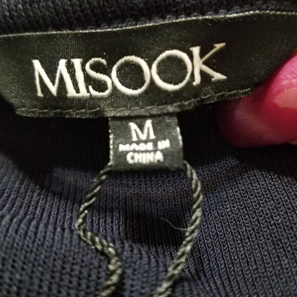 Misook Navy & White Women's Blazer Single Breasted Long Sleeve Notch Collar Sz M - Picture 8 of 8